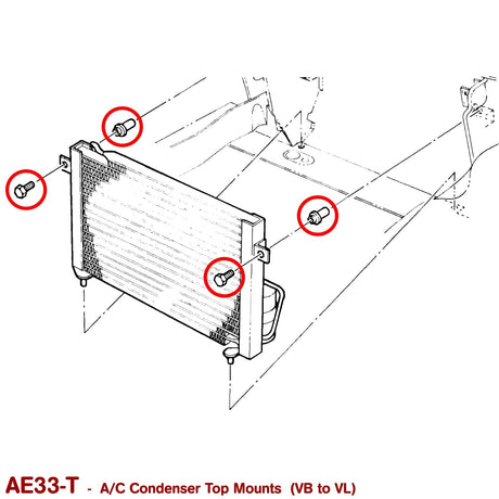 AIR CONDITIONER CONDENSER TOP MOUNTS for VB VC VH VK VL - HOLDCOM AUTO PARTS