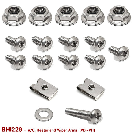 AIR CONDITIONER, HEATER and WIPER ARM FASTENERS for VB VC VH - HOLDCOM AUTO PARTS