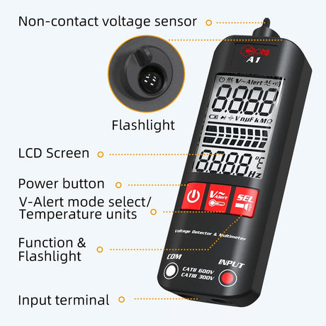 AUTOMATIC MULTIMETER for 12V / 240V etc. - HOLDCOM AUTO PARTS