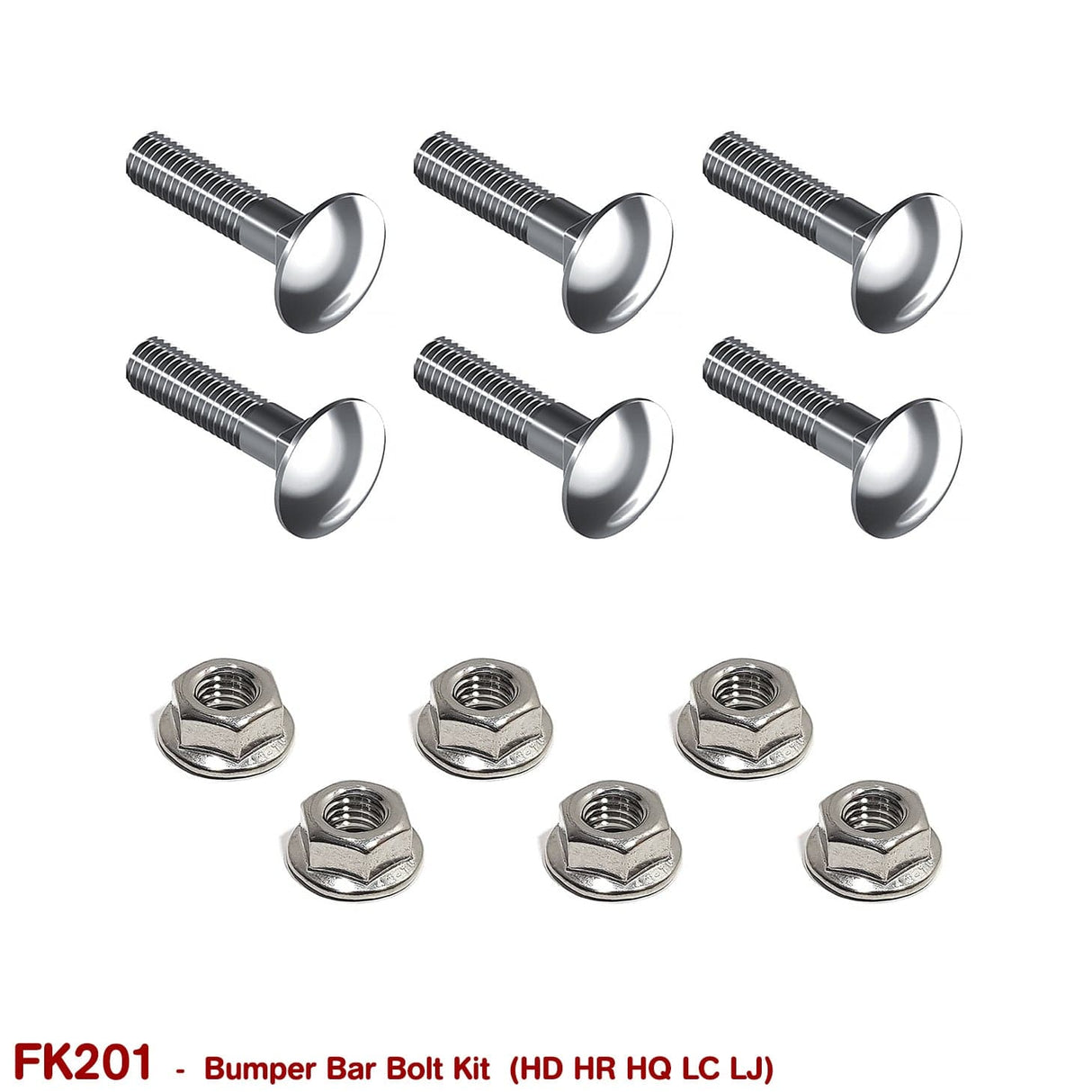 BUMPER BAR BRACKET FASTENERS for HD HR HQ LC LJ - HOLDCOM AUTO PARTS