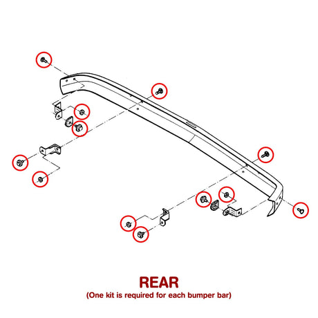 BUMPER BAR BRACKET FASTENERS for VB VC VH - HOLDCOM AUTO PARTS