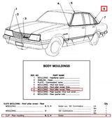 C PILLAR CHROME TRIM CLIPS for VB VC VH - HOLDCOM AUTO PARTS