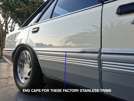 CHROME MOULD TRIM END CAPS for VL CALAIS - HOLDCOM AUTO PARTS