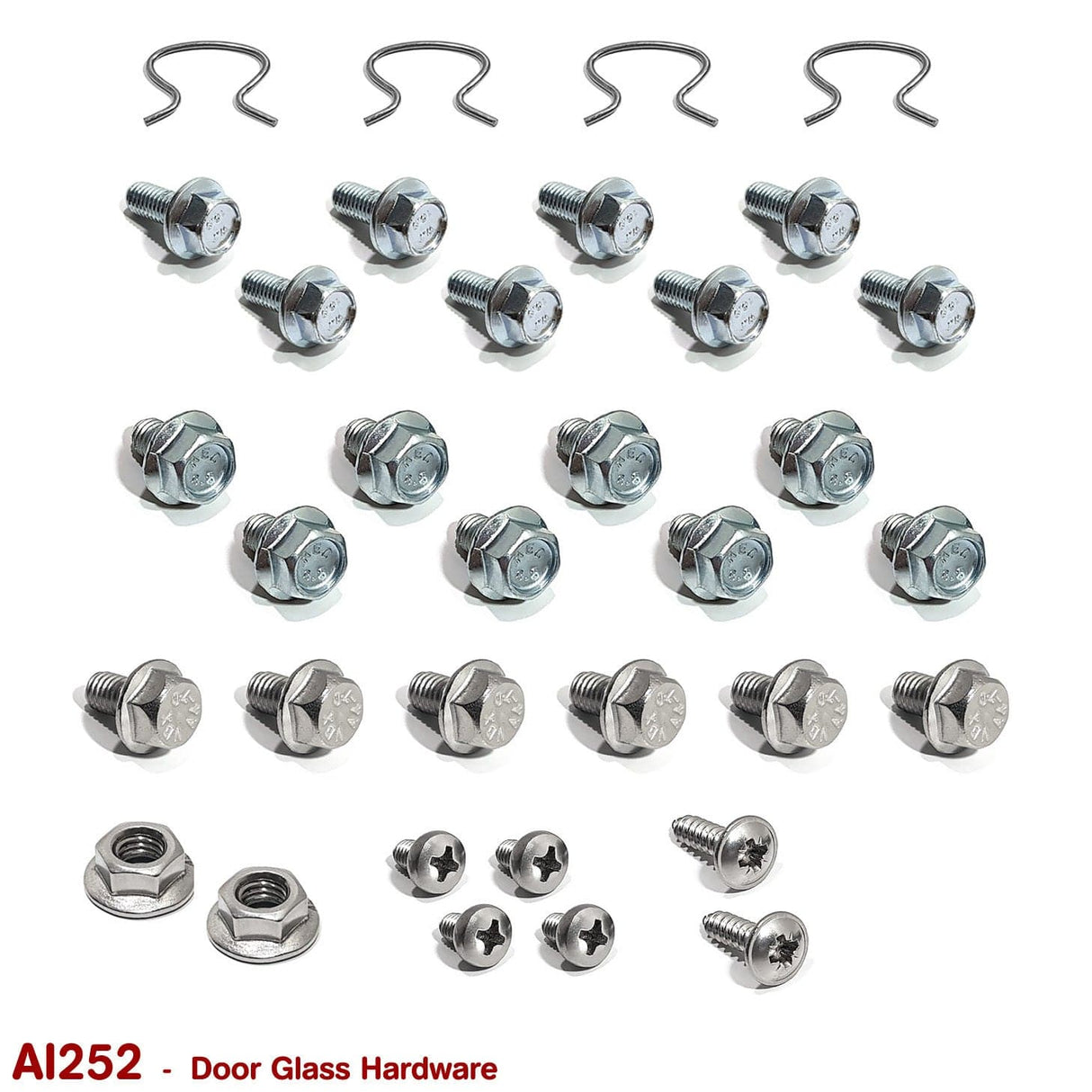 DOOR GLASS HARDWARE FASTENER KIT for VB VC VH VK VL - HOLDCOM AUTO PARTS