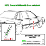 DOOR / GUARD MOULD CLIPS for VK CALAIS - HOLDCOM AUTO PARTS