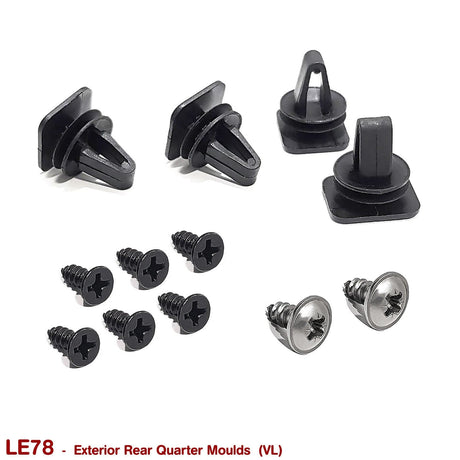 EXTERIOR REAR QUARTER (1/4) MOULD SCREWS and CLIPS for VL - HOLDCOM AUTO PARTS