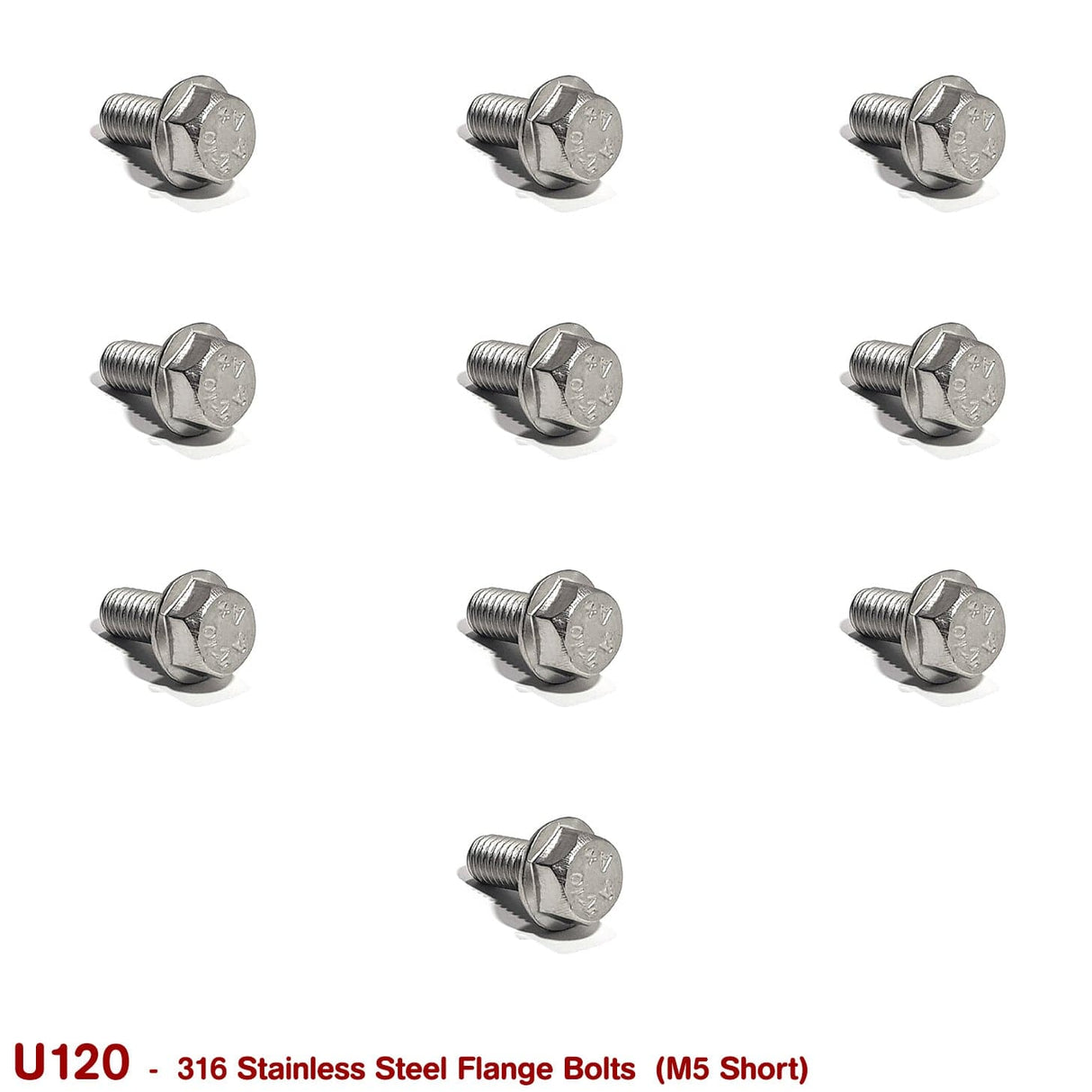 FLANGE BOLTS M5 SMALL (316 STAINLESS STEEL) - HOLDCOM AUTO PARTS