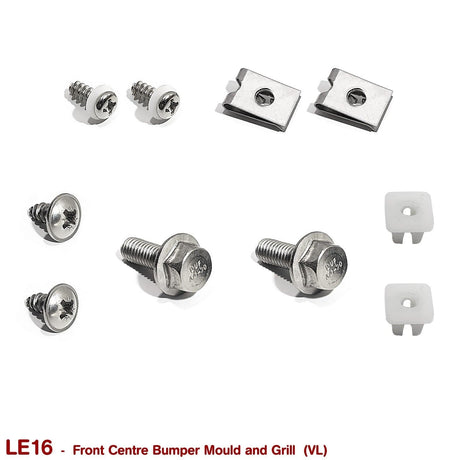 FRONT CENTRE UPPER BUMPER MOULD + GRILL SCREWS, CLIPS and BOLTS for VL - HOLDCOM AUTO PARTS