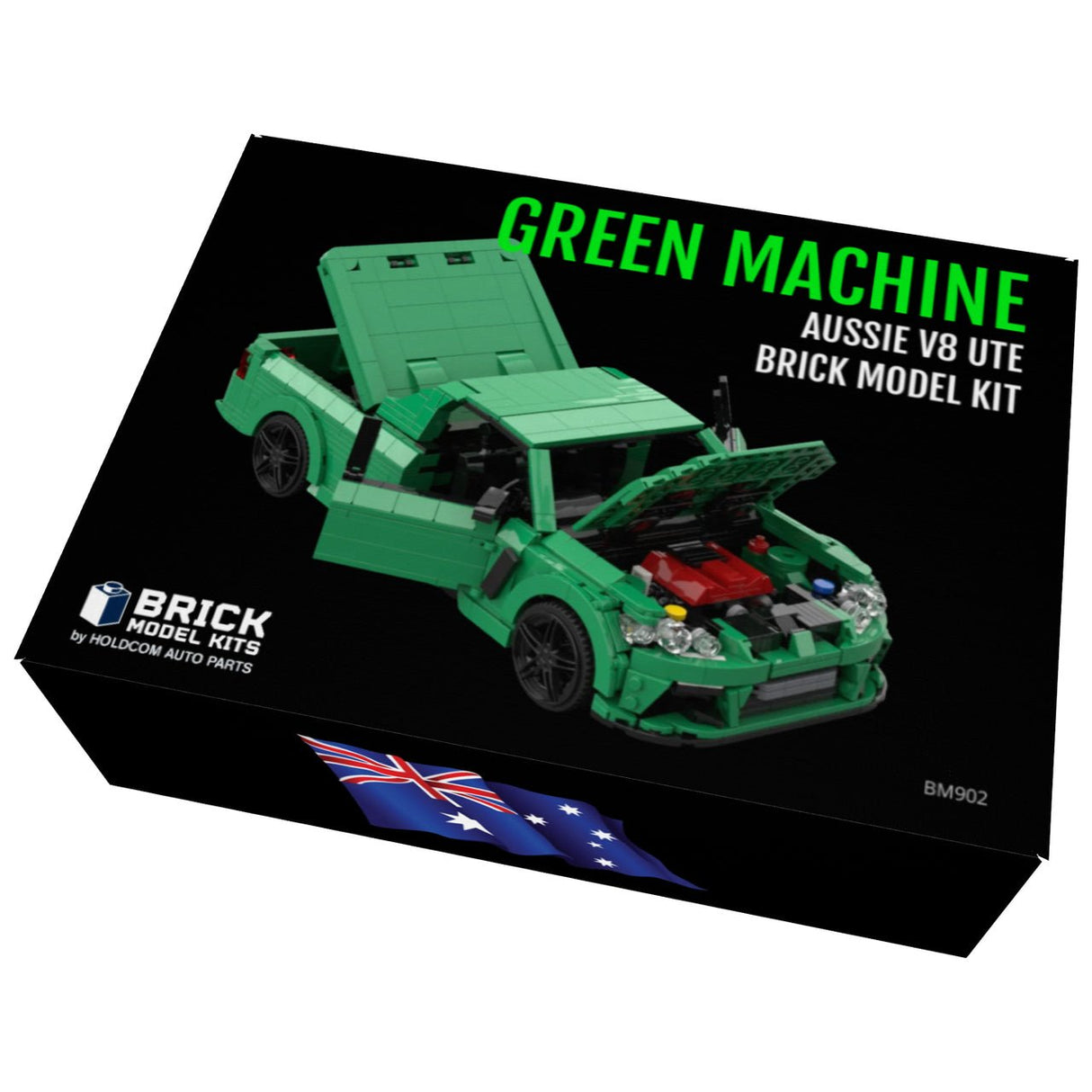 "Green Machine" Aussie V8 Ute Brick Model Kit - HOLDCOM AUTO PARTS