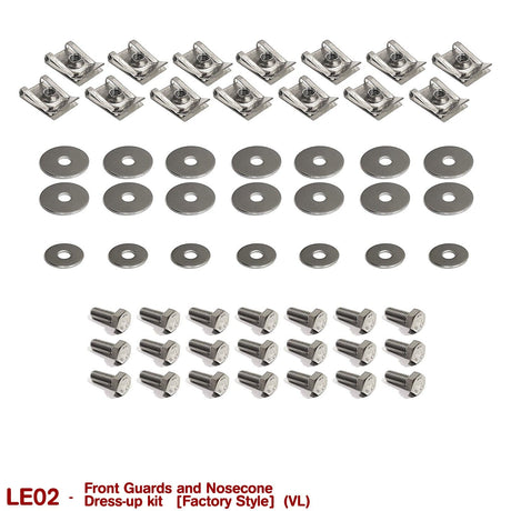 GUARDS and NOSE CONE FASTENER KIT for VL [FACTORY STYLE] - HOLDCOM AUTO PARTS