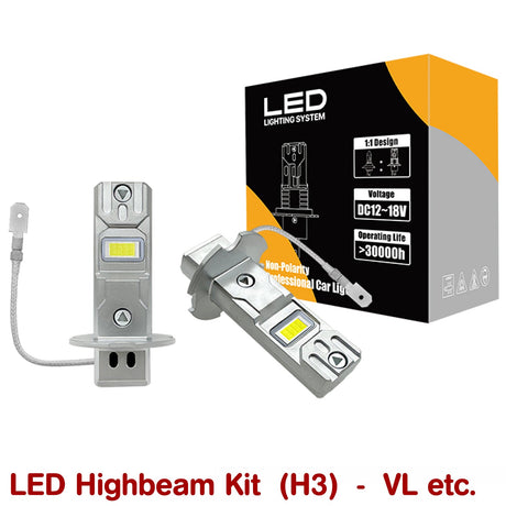 HEADLIGHT HIGH BEAM LED KIT for VL etc. (H3) - HOLDCOM AUTO PARTS