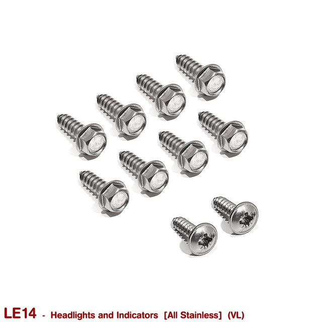 HEADLIGHT SCREWS for VL (STAINLESS) - HOLDCOM AUTO PARTS