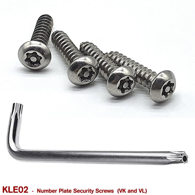 NUMBER PLATE SECURITY SCREWS for VB VC VH VK VL VN VP VQ VR VS VT VX VU VY VZ - HOLDCOM AUTO PARTS