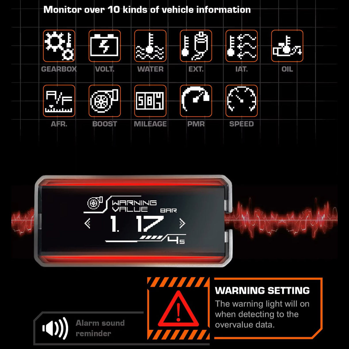 OBD SMART GUAGE - D - METER 2 - HOLDCOM AUTO PARTS