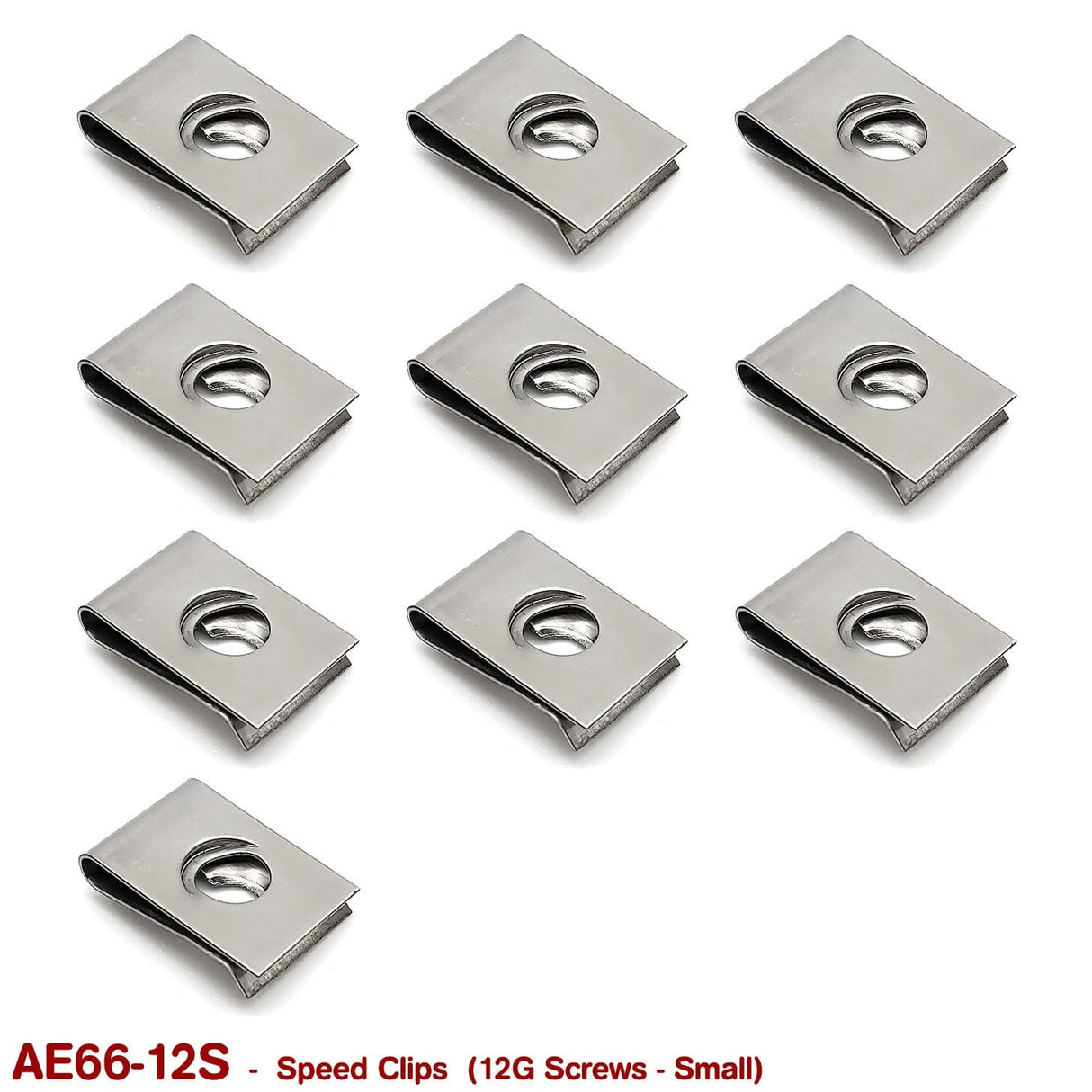 SCREW SPEED CLIPS - 12G SMALL (STAINLESS STEEL) - HOLDCOM AUTO PARTS