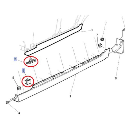 SIDE SKIRT CLIPS for VE VF - HOLDCOM AUTO PARTS