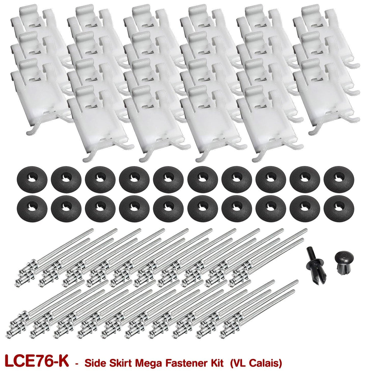 SIDE SKIRT SILL MEGA FASTENER KIT for VL CALAIS - HOLDCOM AUTO PARTS