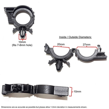 SPLIT TUBING WIRING LOOM CLIPS - HOLDCOM AUTO PARTS