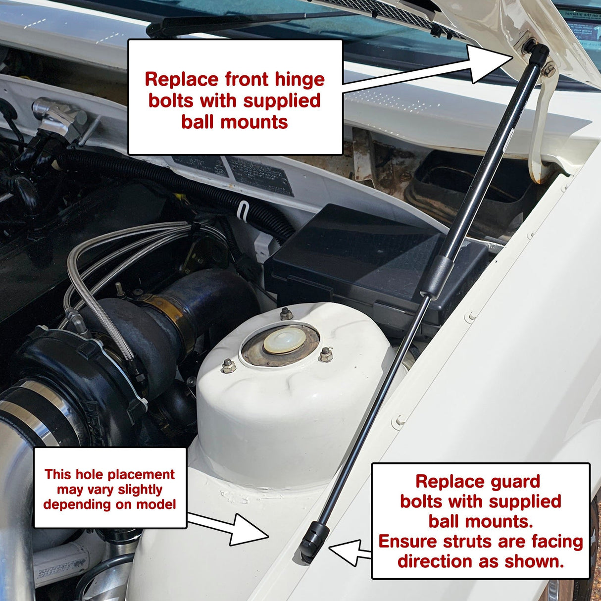 STAINLESS BONNET GAS STRUTS KIT for VB VC VH VK VL - HOLDCOM AUTO PARTS