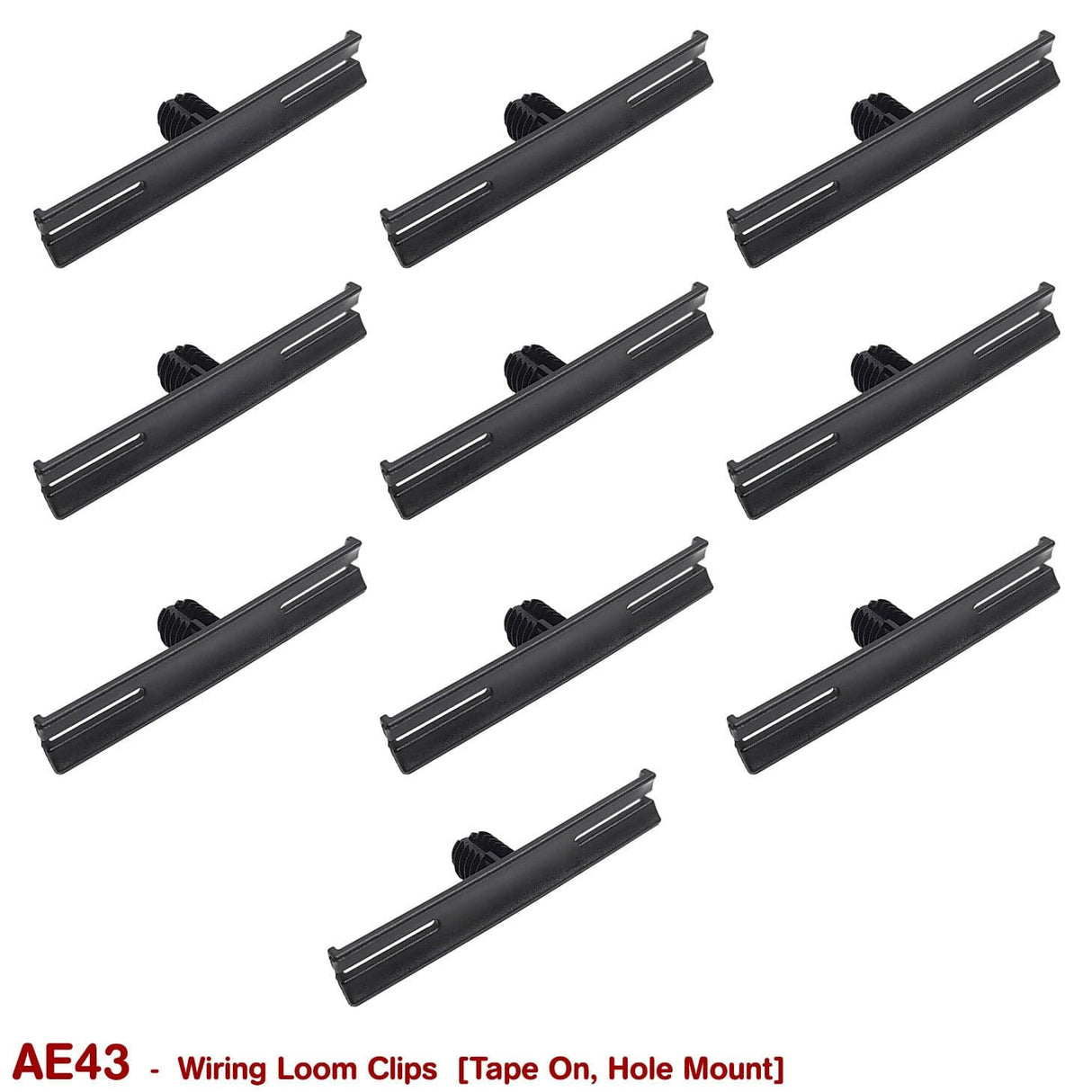 TAPE - ON HOLE MOUNT WIRING LOOM CLIPS - HOLDCOM AUTO PARTS