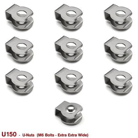 U - NUTS - M6 EXTRA WIDE (STAINLESS STEEL) - HOLDCOM AUTO PARTS