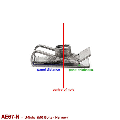 U - NUTS - M6 NARROW (STAINLESS STEEL) - HOLDCOM AUTO PARTS