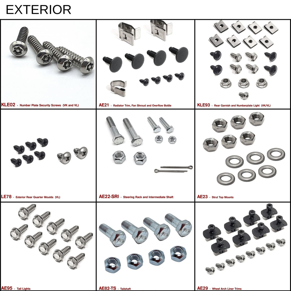 VL MEGA FASTENER KIT - HOLDCOM AUTO PARTS